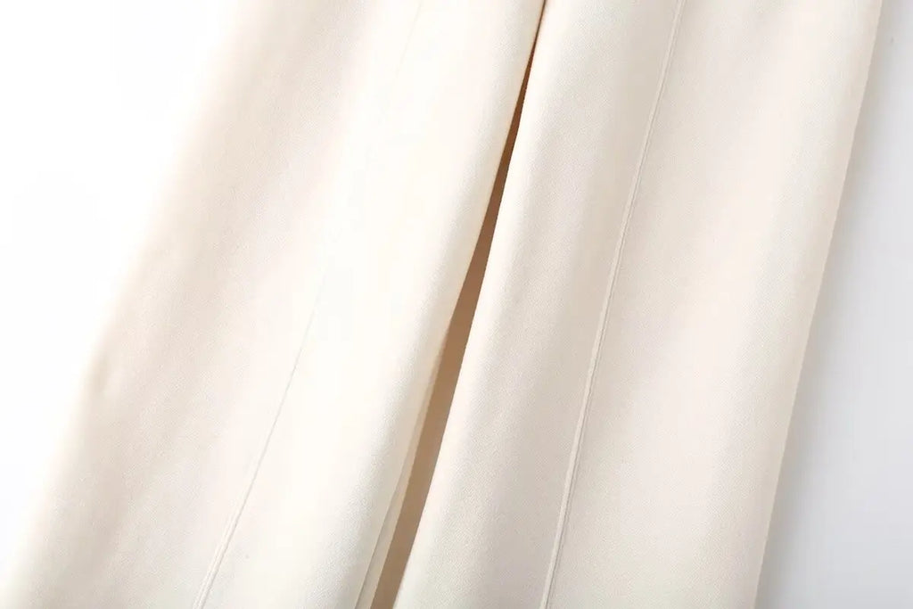 HH Women's Fall 2-Piece Retro Solid Color Zip Bomber Jacket Sweatshirt+High Waist Lace Up Women's Wide Leg Pants Street Wear