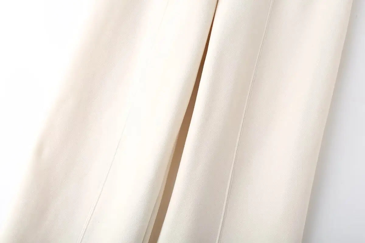 HH Women's Fall 2-Piece Retro Solid Color Zip Bomber Jacket Sweatshirt+High Waist Lace Up Women's Wide Leg Pants Street Wear