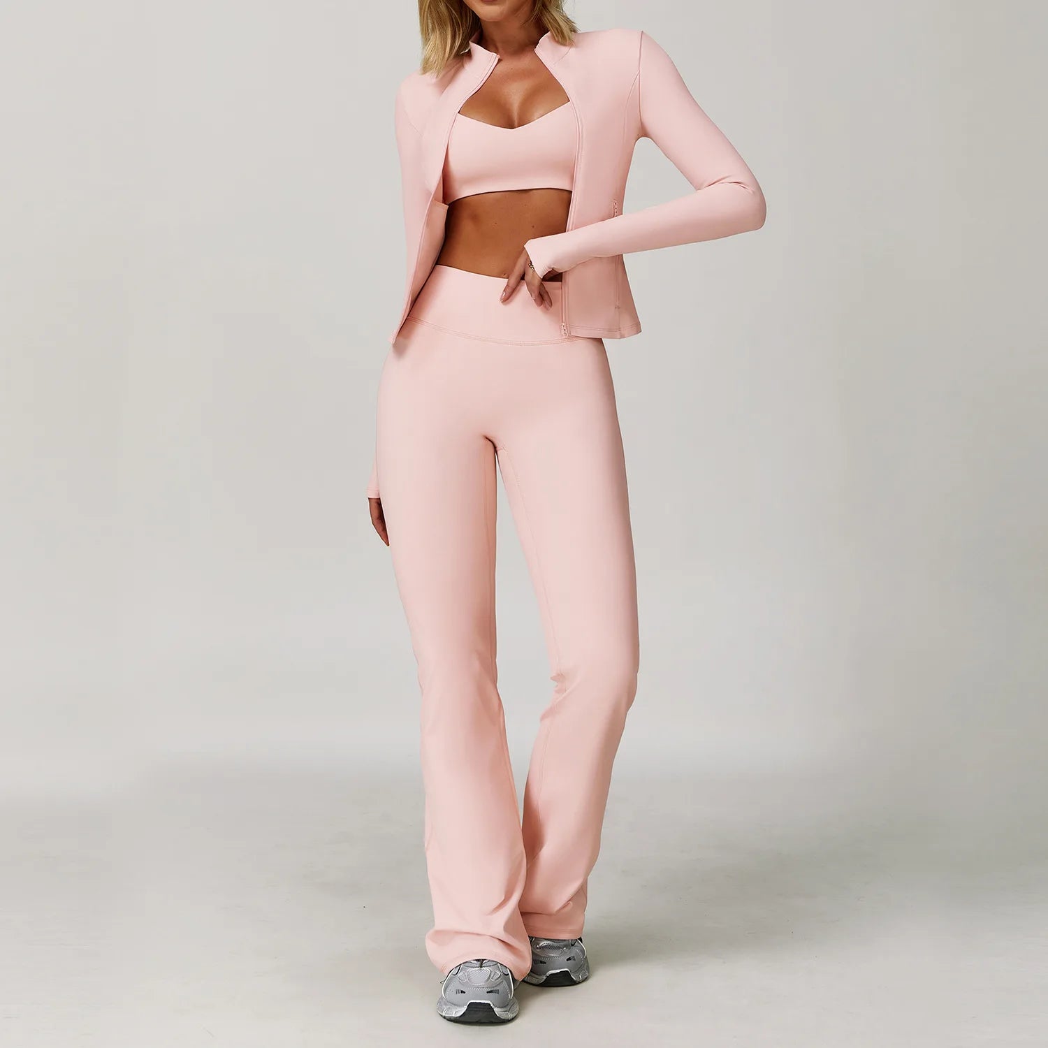 2/3PCS Yoga Suit Sports Set Gym Set Women Tracksuit Running Workout Clothes Long Sleeve Sports Bra Athletic Wear Yoga Clothing